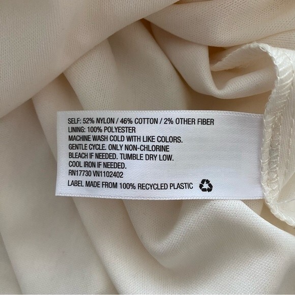 Mossimo Ivory Cream Lace Crop Lined Floral Glam Sexy Top Size L - Picture 10 of 10